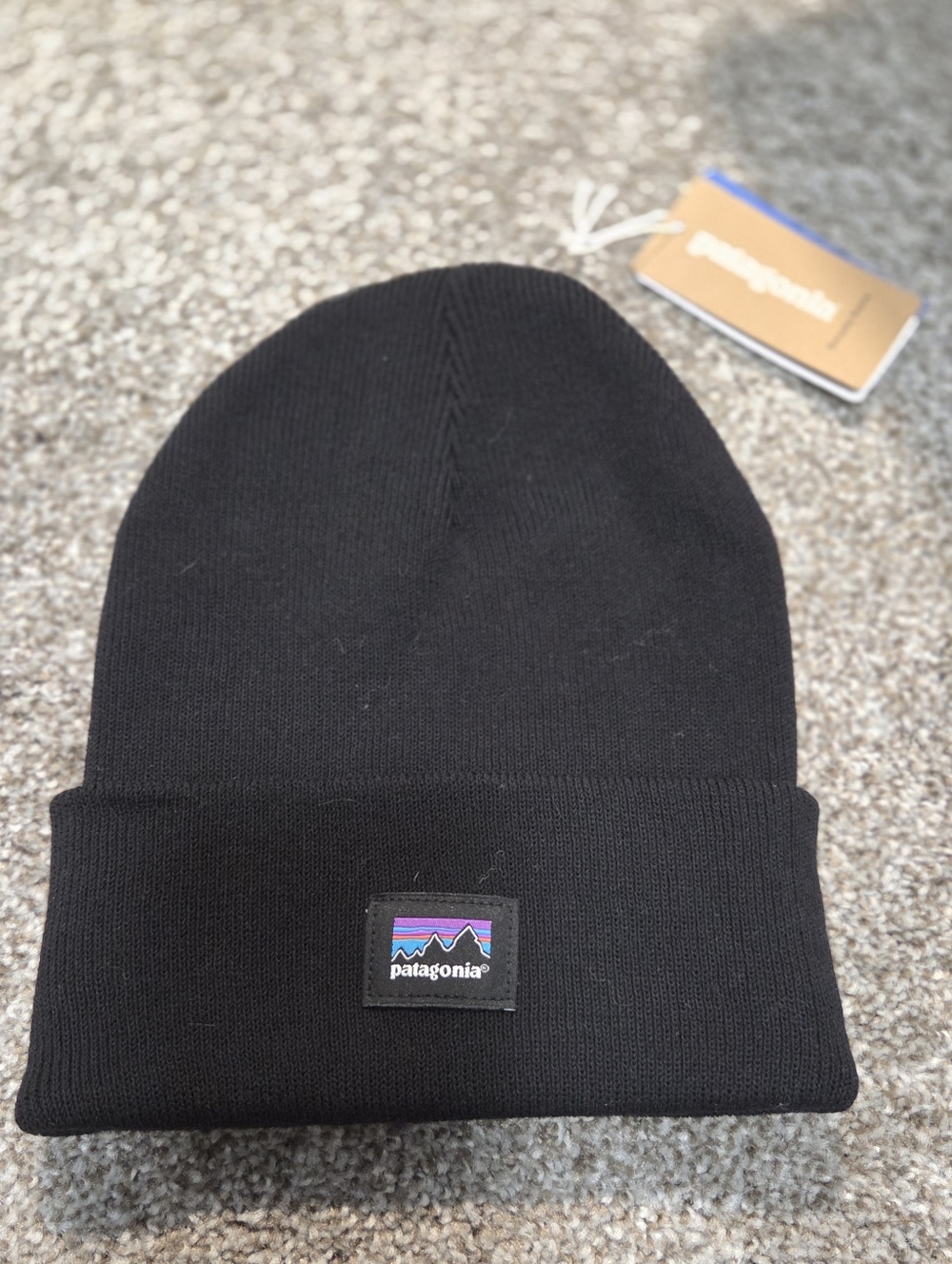 Patagonia Black Knit Cuffed Beanie